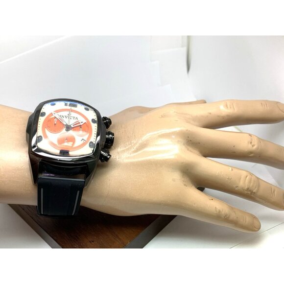 Invicta Men's Watch 10288 Lupah Quartz Ceramic Case Black Rubber Strap 47mm - Picture 5 of 15